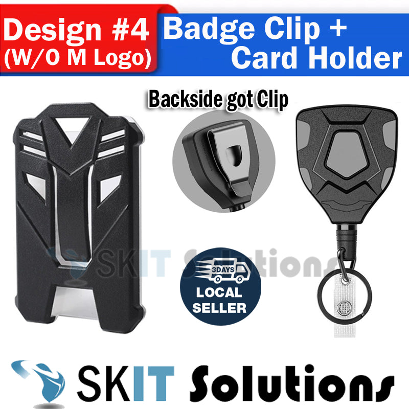 Heavy Duty Retractable Badge Reel Keychain Id Holder Card Clip Student ID Worker Tag Cover Case
