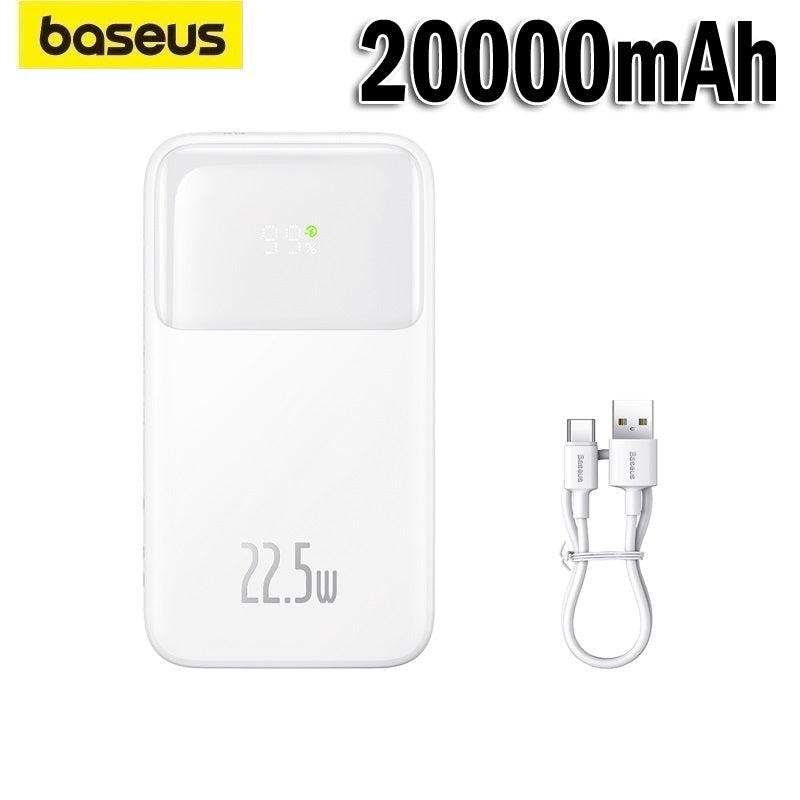 Baseus Comet Series 22.5W Power Bank Powerbank 10000mAh 20000mAh with Built In Dual-Cable Portable Charger Fast Charge