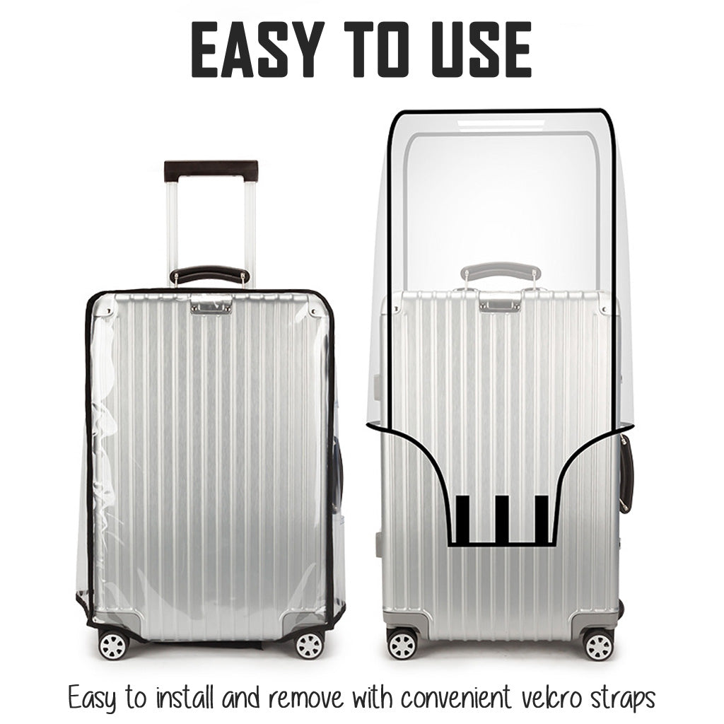 PVC Clear Cover For Luggage Protector Travel Suitcase Cover Transparent Waterproof Trolley Protective Bag 20-30 Inches