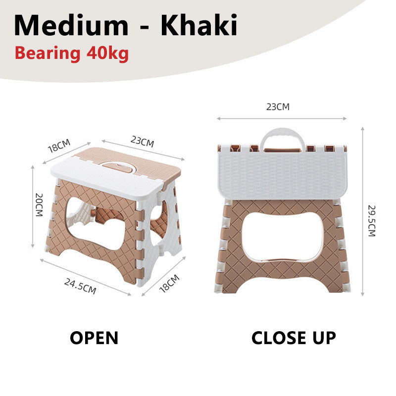 Foldable Portable Stool Chair Outdoor Camping Fishing Lightweight Stackable Seat for Kids Adults