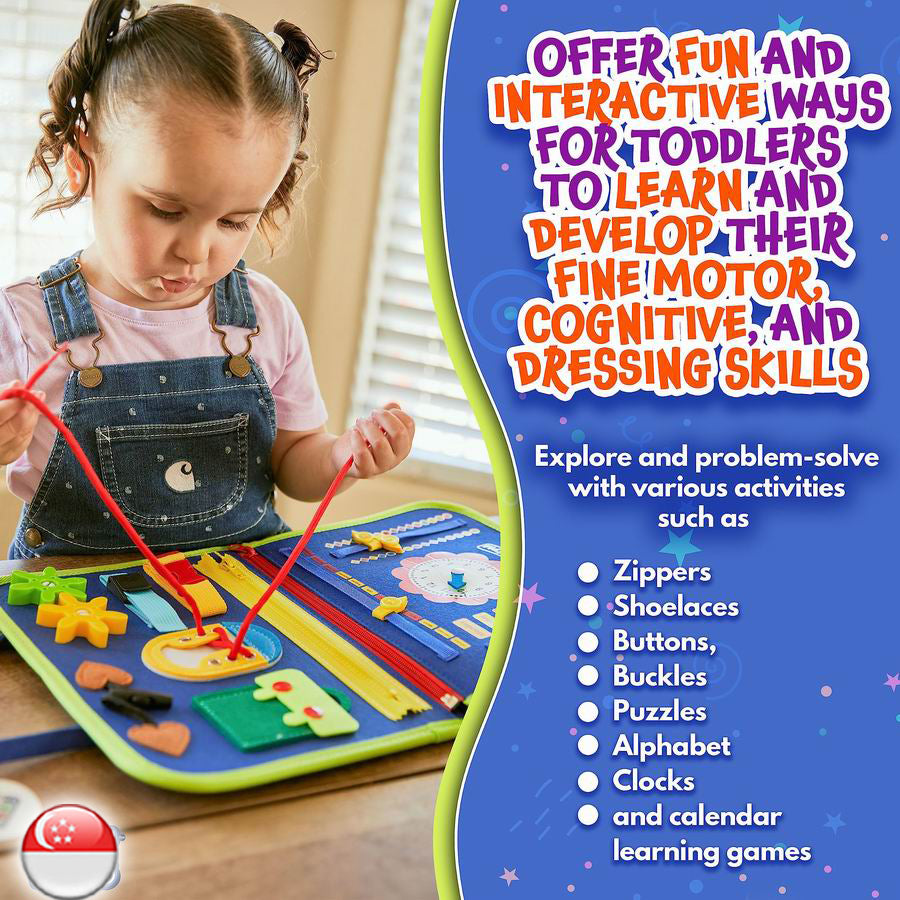 Toddler Busy Board Montessori Sensory Activity Board Early Developing Development Book Preschool Educational Travel Toys