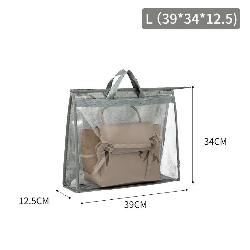 Transparent PVC Handbag Dust Cover Hanging Storage Organizer Closet Protector Wardrobe Bag