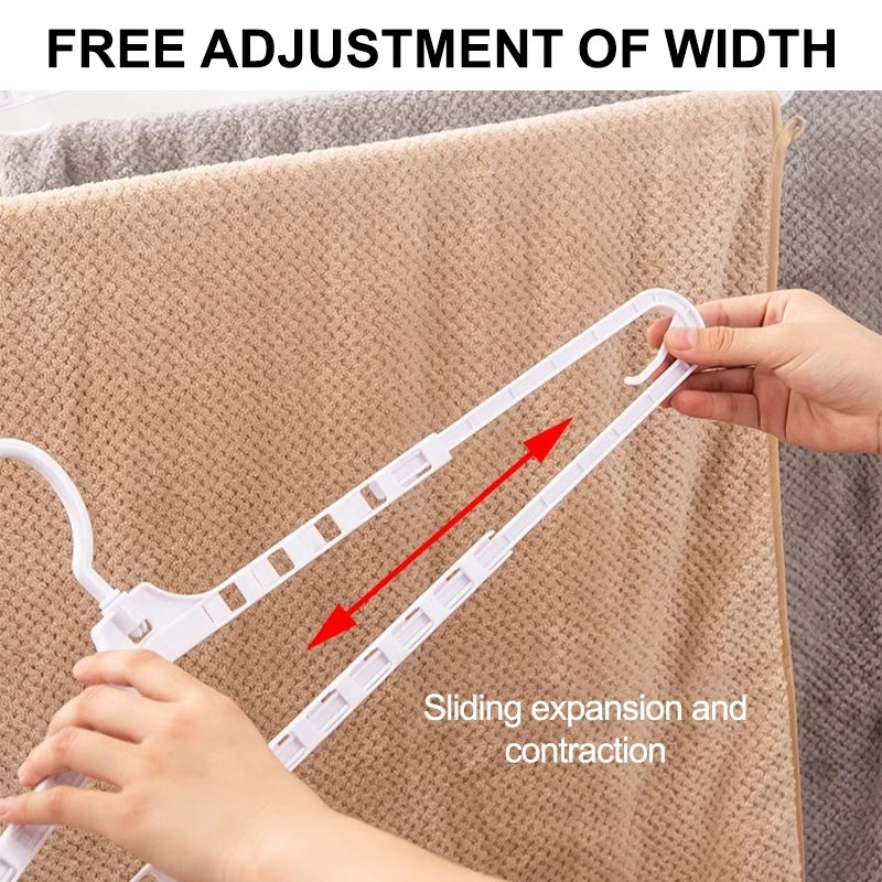 Super Long Retractable Telescopic Clothes Hanger 360° Rotating Hook Laundry Rack Space Saving Towel