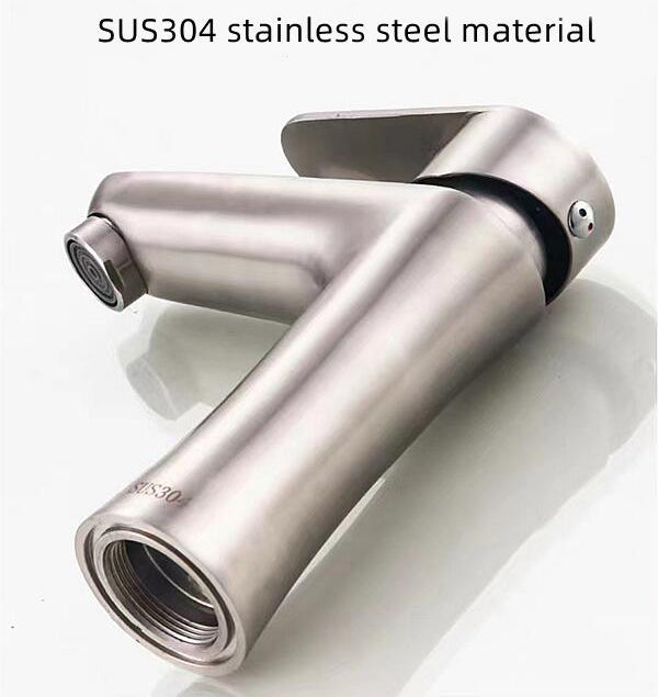 SUS304 Stainless Steel Toilet Basin Faucet Cold Water Tap Household Under Table Basin Bathroom Cabinet Washbasin Sink