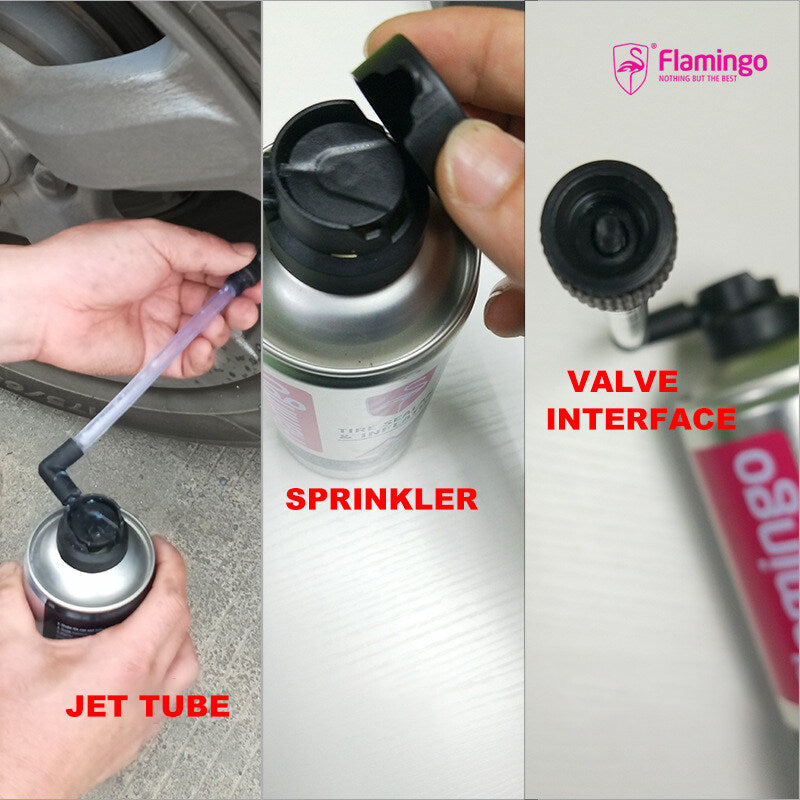 Flamingo Tire Sealant & Inflator F015 Puncture Vacuum Repair Spray Repairing Liquid Fluid Inner Tube Car Motorcycle Bike