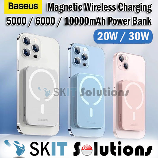 Baseus 20W 30W MagSafe 5000mAh 6000mAh 10000mAh Magnetic Mini Wireless Fast Charge Power Bank PowerBank Battery Charger