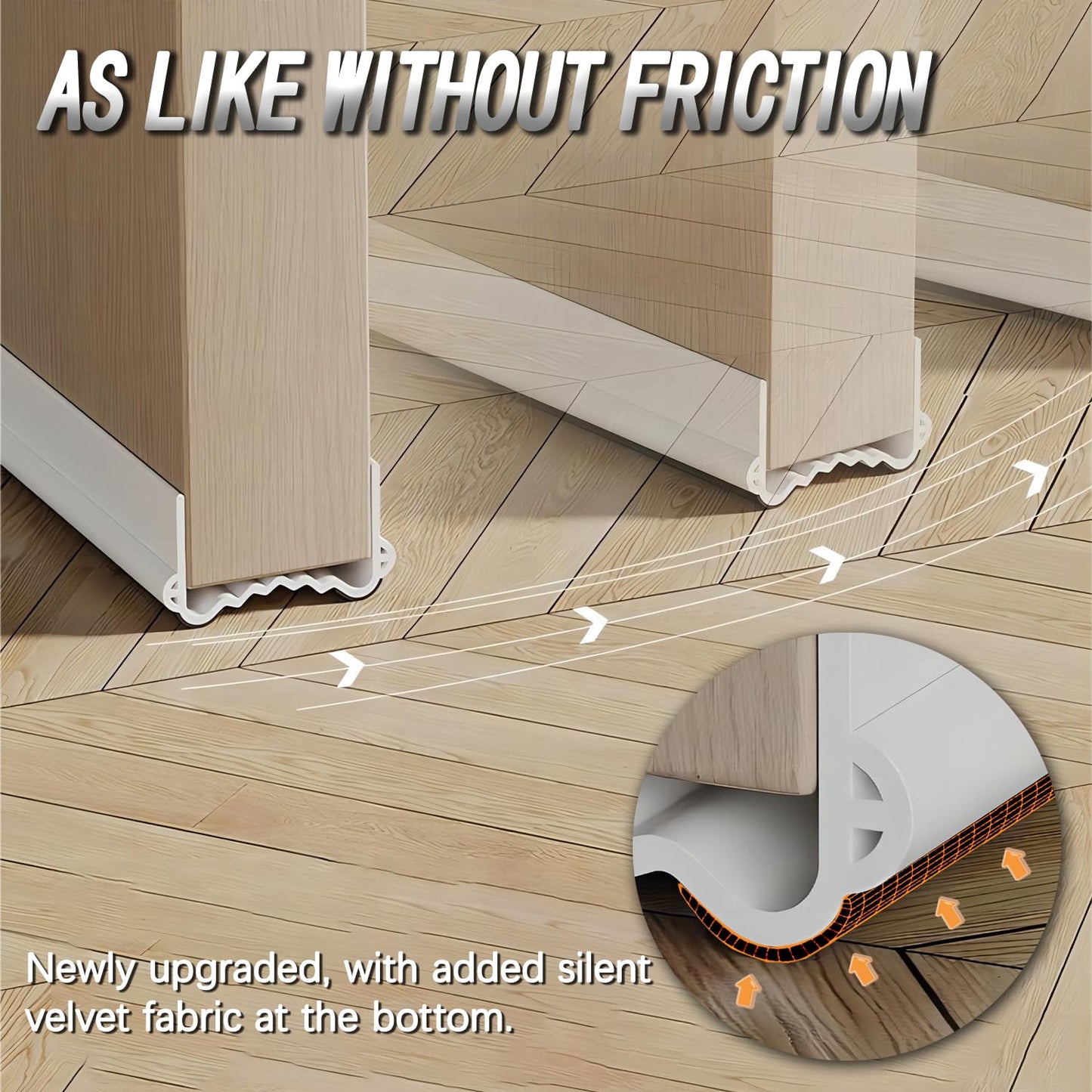 Upgraded 3rd Gen Under Door Bottom Sealing Strip Draft Stopper Blocker Seal Gap Sealer Block Sound Noise Reduce Proof Insert Dust Aircon