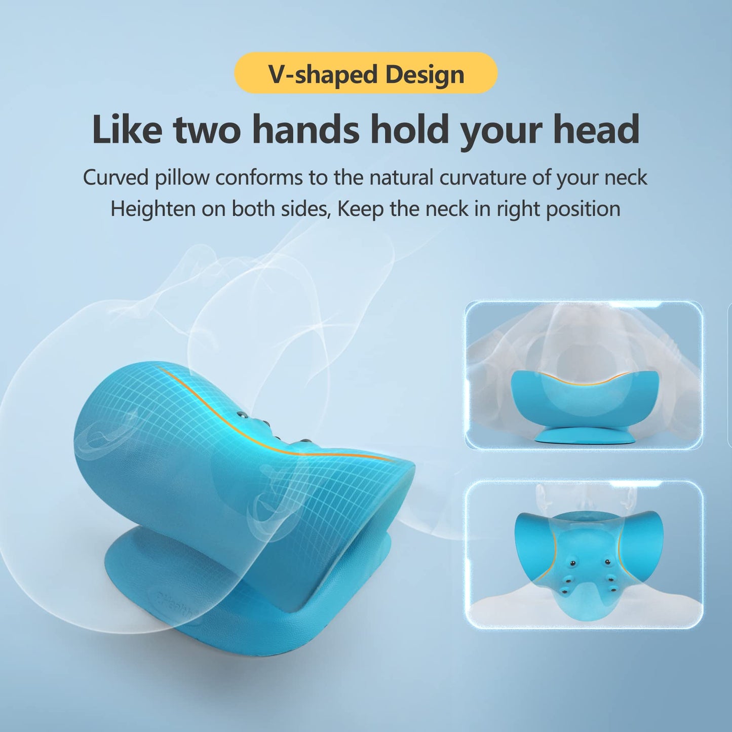 Cervical Spine Massage Pillow with Magnetic Therapy Neck Shoulder Stretch Tractor Posture Corrector Pain Relief Muscle