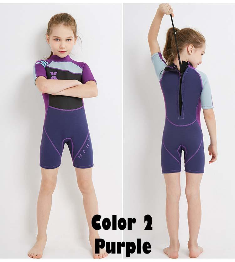 KIDS Thick Swimsuit ★ WS-18813 Short Sleeve Swimming Costume Wear Suit Diving ★ Swim Clothes Boy and Girl