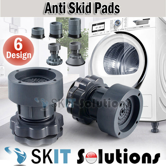 Washing Machine Base Universal Anti Vibration Skid Feet Pads Rubber Adjustable Dryer Fridge Refrigerator Non-Slip Mat