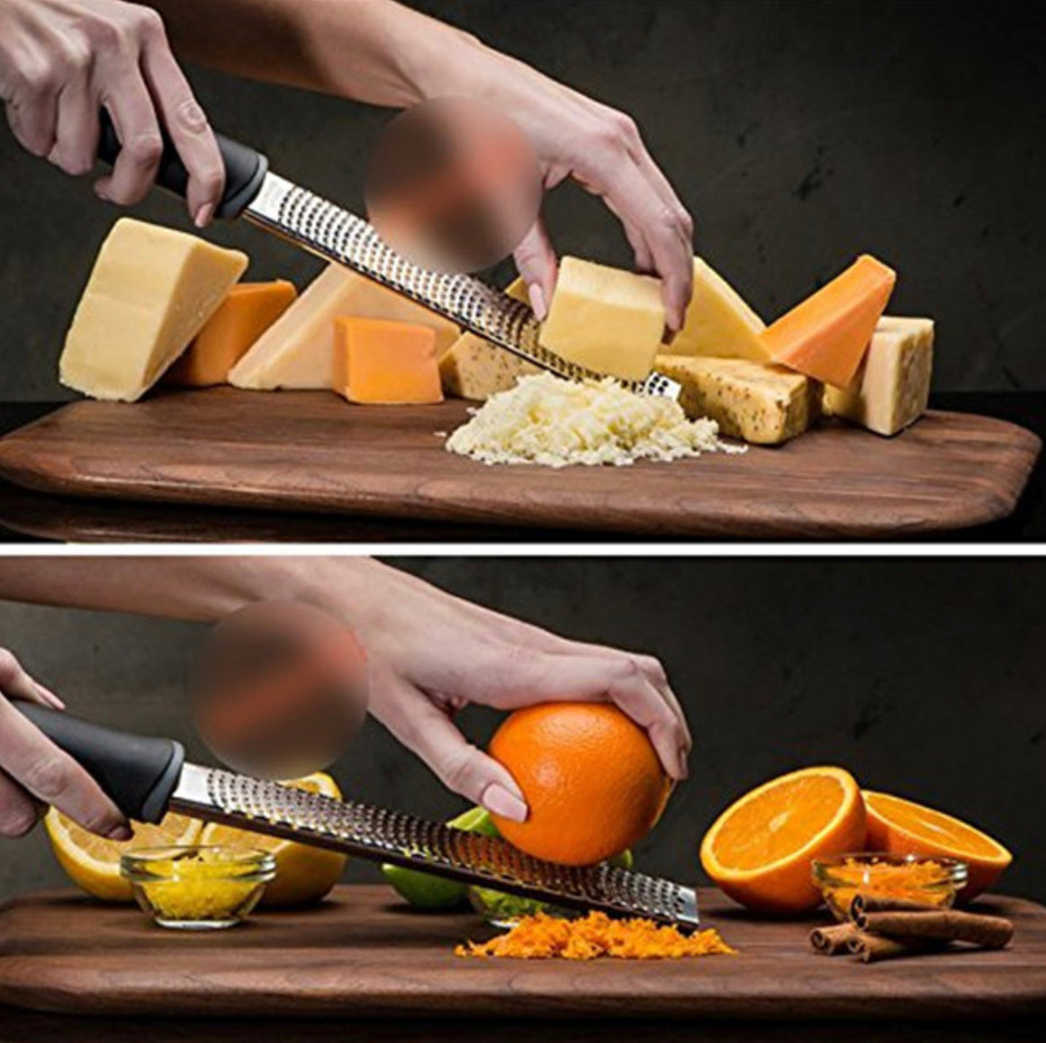 Stainless Steel Cheese Grater Lemon Citrus Zester Sharp Blade Ginger Grating Scraping Tool with Cover