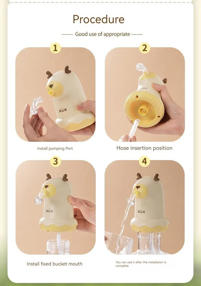 Cartoon Electric Water Dispenser Drinking Bottle Switch Smart Wireless Automatic Auto Pump USB Kitchen Office Outdoor