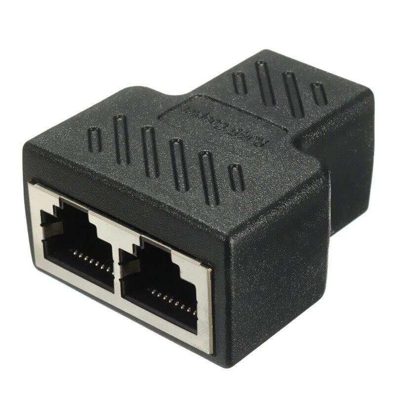 1 to 2 RJ45 Ethernet Splitter Adapter Network Extender Cable Female to Dual LAN Port for Modem PC