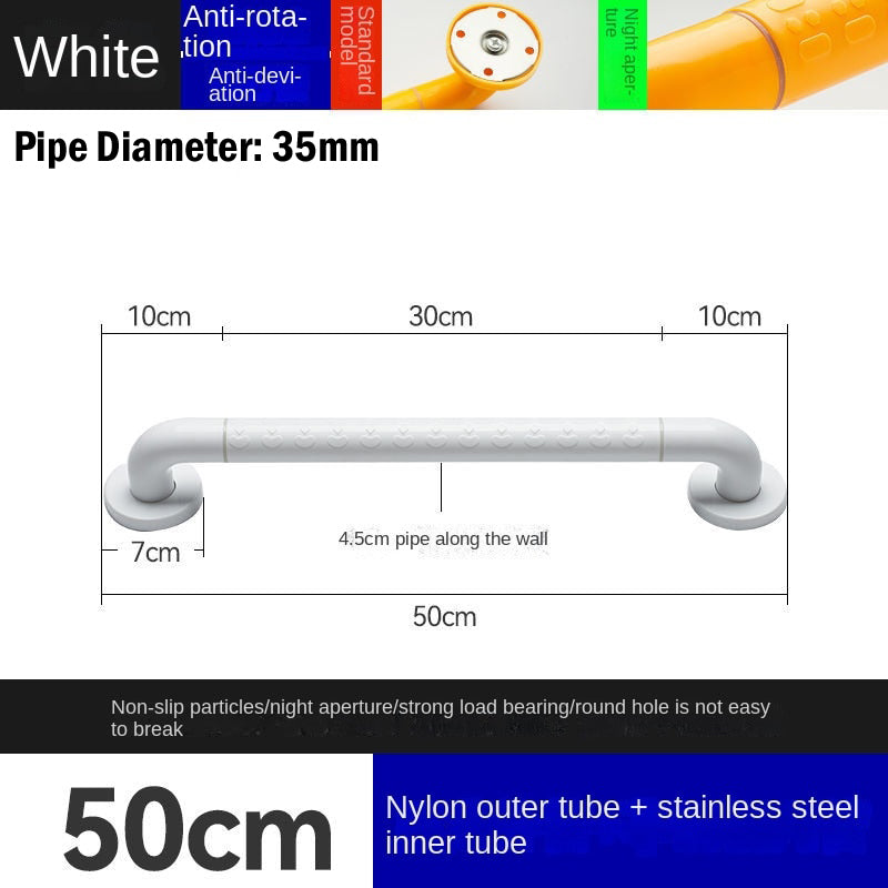Safety Grab Bar Toilet Bathroom Stairway Handrail Anti Slip Shower Bar Handle Luminous Effect Elderly Patient Disabled