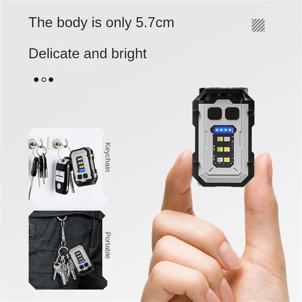Portable Mini Flashlight Torch COB LED Work Light Waterproof USB-C Rechargeable Magnetic Emergency Lamp