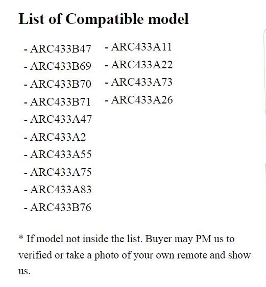 Replacement Daikin Aircon Remote Control Air Conditioner Controller ARC433 Series A1 ARC433A75 A83 A55 433B46 B70 B71