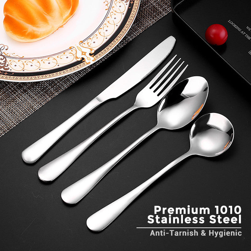 Stainless Steel Cutlery Set Fork Spoon Knife Chopsticks Soup Spoon Tea Spoon Kitchen Utensils Gift