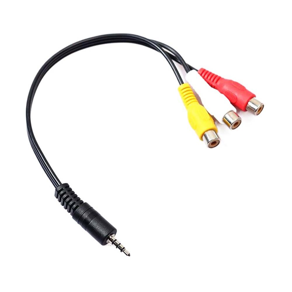 28cm 3.5mm AUX Male Stereo Jack to 3 RCA Female 3RCA AV Adapter Cable Audio Video Playback Mini Plug