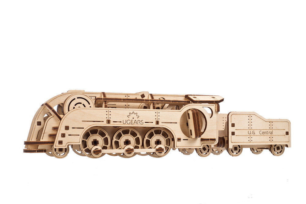 Ugears Mini Locomotive 3D Mechanical Model Wooden Puzzle DIY Kits