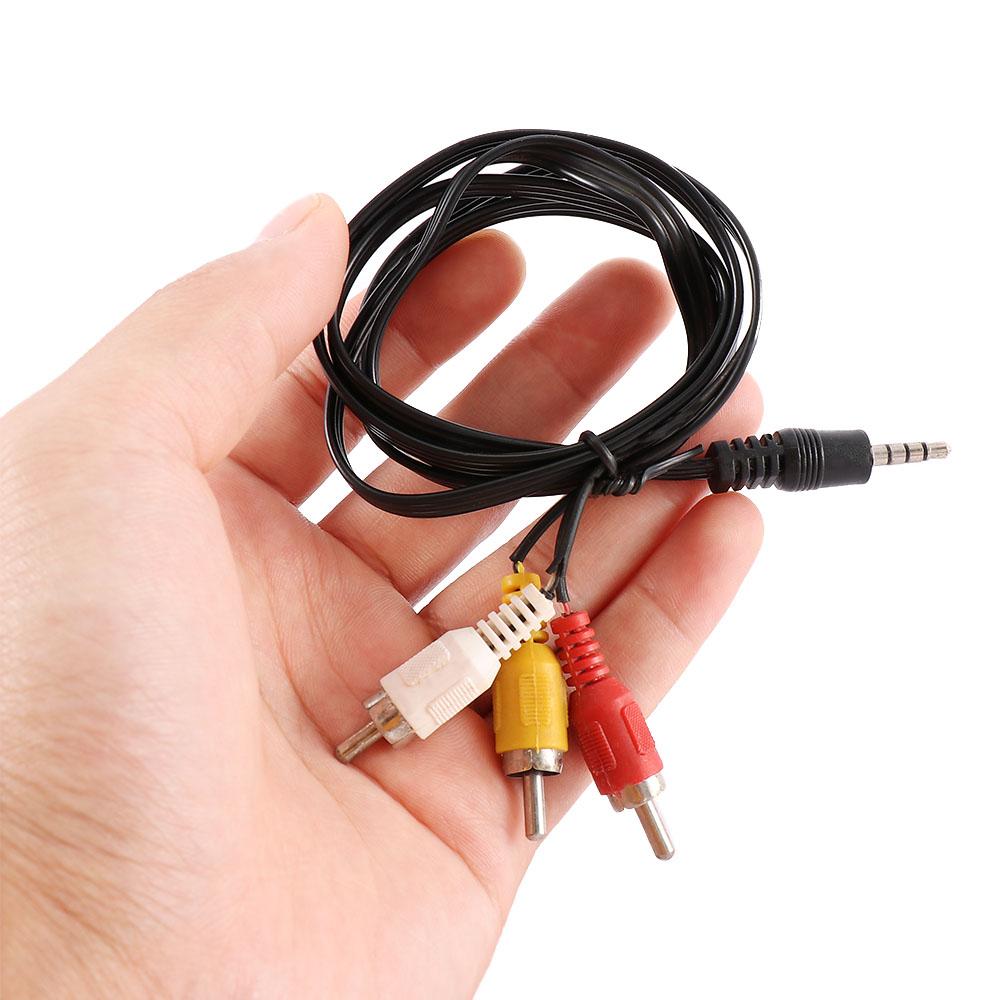 1.5m/3m/5m/10m 3.5mm Aux Male to 3 RCA 3RCA Male AV Cable Stereo Audio Video Cord Jack TV HDTV DVD