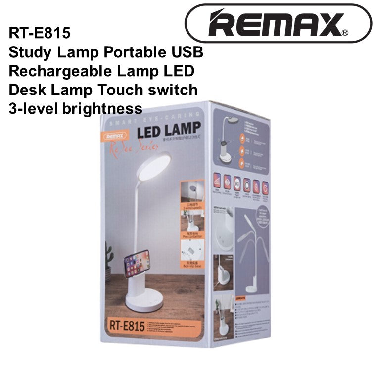 Remax RT-E815 LED Time Series Eye Protection Lamp 360° Rotation Portable Desk Study Tri-Color Light