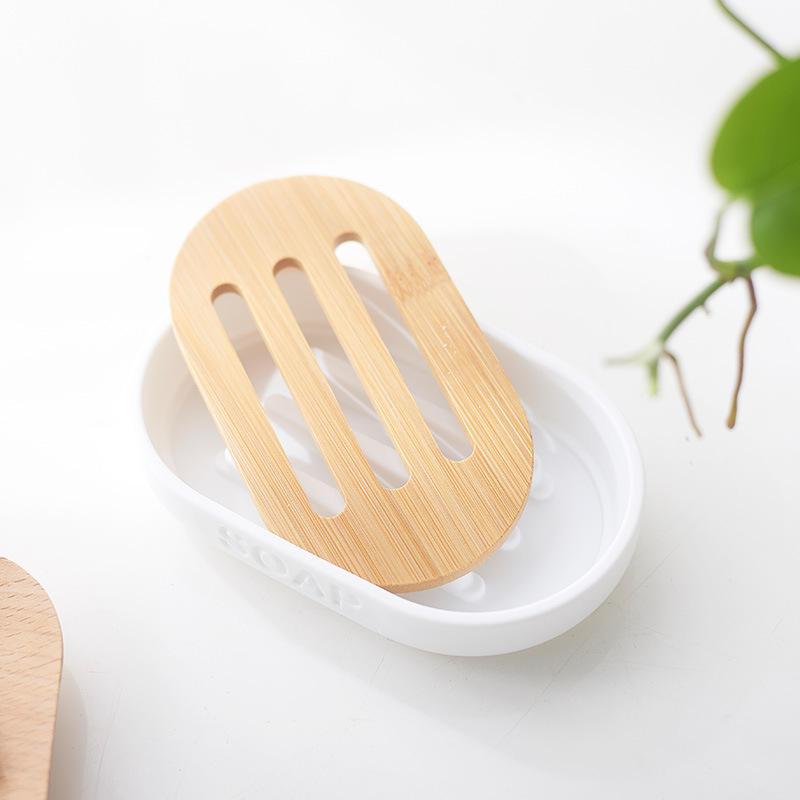 Japanese Style Bamboo Bathroom Set / Toilet Bowl Brush / Toothbrush / Toothpaste Holder / Soap Box / Mouthwash Cup / Soap Pump / Wash Rack
