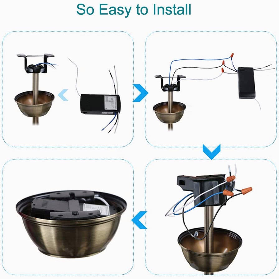 Smart Universal Ceiling Fan Lamp Remote Control Kit with Receiver 3 Speed Timing Wireless Controller