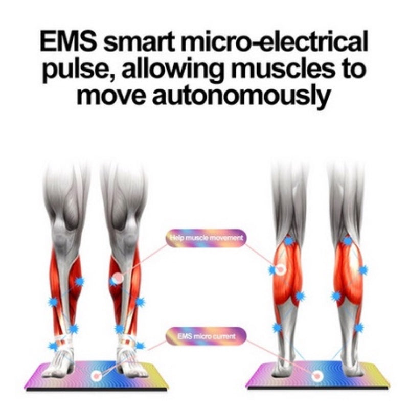 Portable EMS Foot Massager Mat Electric Muscle Stimulator Blood Circulation Acupuncture Pain Relief