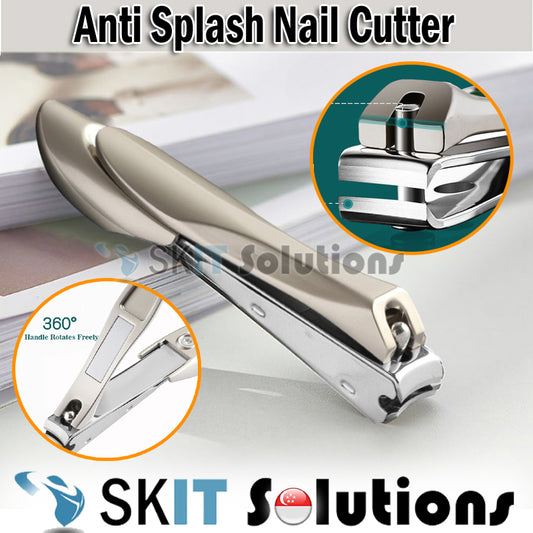 Ultra-Thin Portable Premium Folding Nail Clipper Double Head Dual-Purpose Stainless Steel Nail Cutter Manicure Tool
