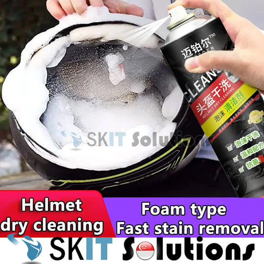 Helmet Deodorizer Foam Spray Cleaner 320ml Quick Cleaning Inner Tank Deodorant Free Washing Disinfectant for Riding Gear