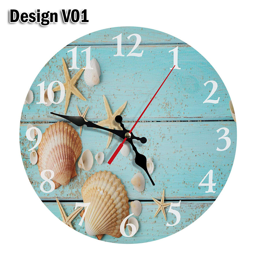12' Vintage Retro 30cm Wall Clock 12 Inch Silent Non-Ticking Wooden Rustic Style Decorative for Living Room Kitchen Home