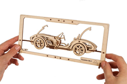 Ugears Roadster Mk3 2.5D Mechanical Puzzle Kit Model Toys Gift Present Birthday Xmas Christmas Kids Adults