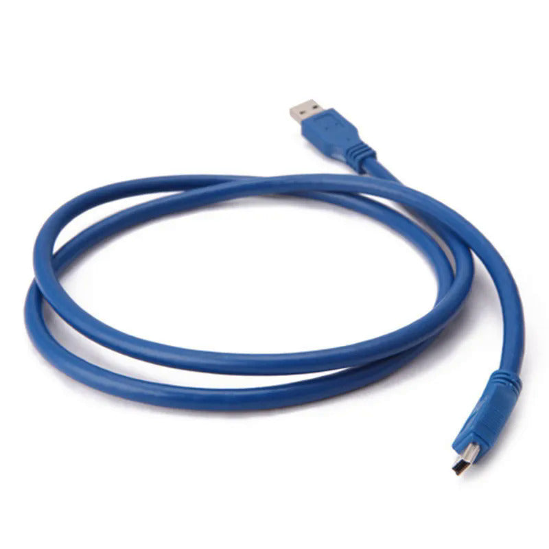 1M / 3M USB 3.0 Type-A Male to Mini 10pin Male Blue Cable USB3.0 AM to Mini USB B 10 Pin Male to Male 1 Meter / 3 Meter