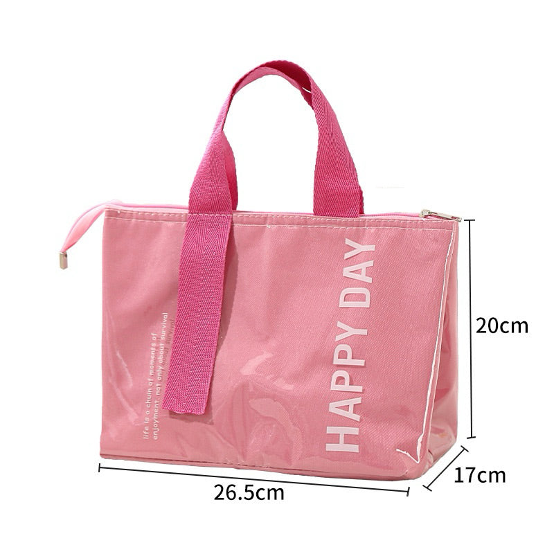 Large Capacity Bento Lunch Bag Waterproof Insulated Thermal Handheld Food Storage for Office Travel