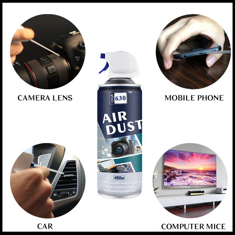 450ml Air Duster Spray Can High Pressure Compressed Air Cleaner for PC Laptop Keyboard Electronics