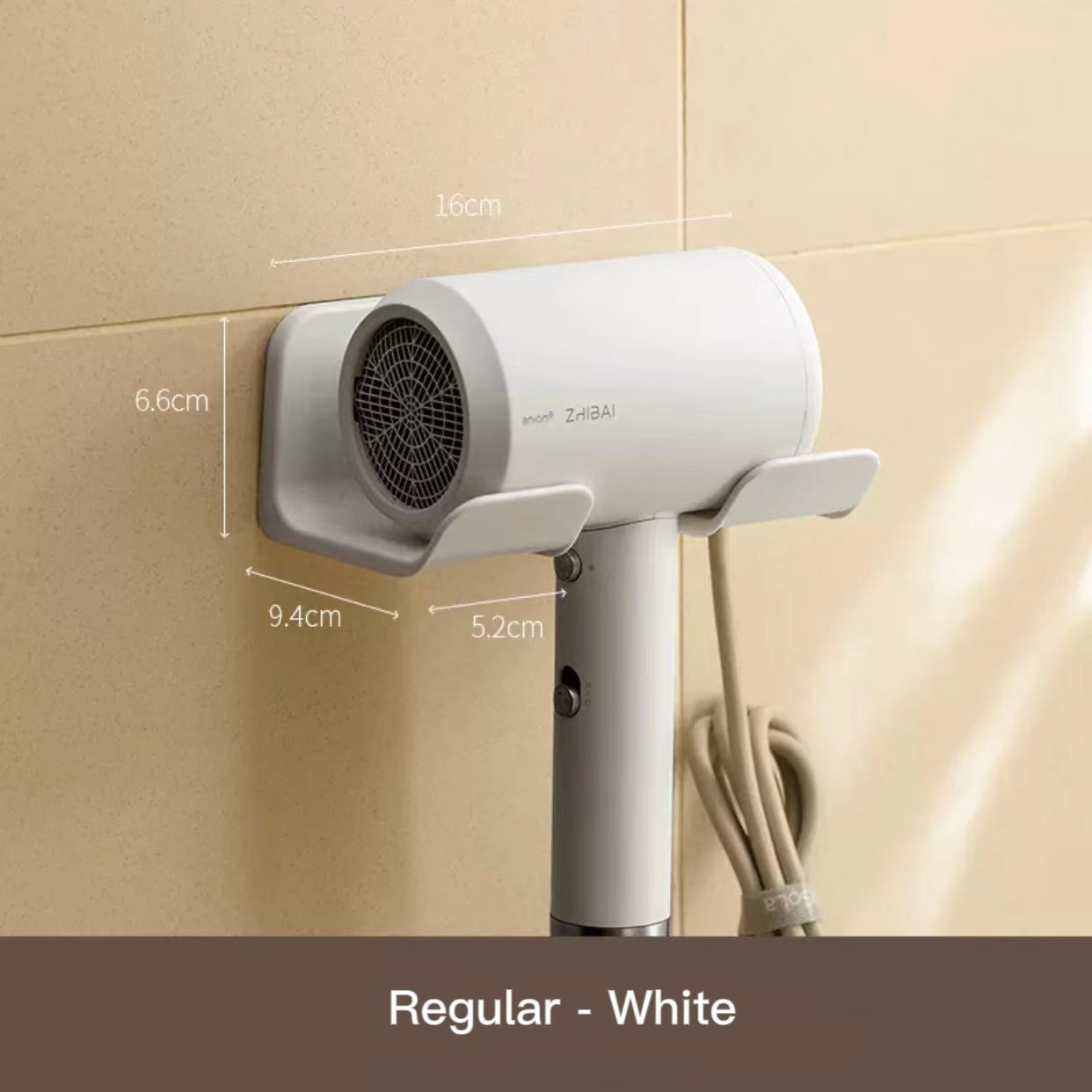 Wall-mounted Hair Dryer Rack Holder without Drilling Toilet Adhesive Traceless Bracket Bathroom HairDryer Storage Shelf