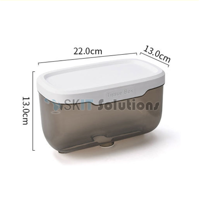 Wall Mounted Tissue Holder Punch Free Waterproof Toilet Roll Box Paper Storage Bathroom Accessories