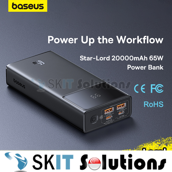Baseus Star-Lord 65W 20000mAh Fast Charging Star Lord Power Bank Digital Display Laptop Tablet Phone