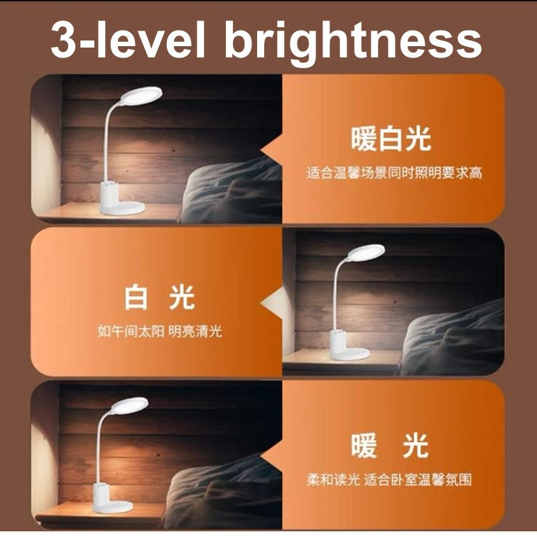Remax RT-E815 LED Time Series Eye Protection Lamp 360° Rotation Portable Desk Study Tri-Color Light