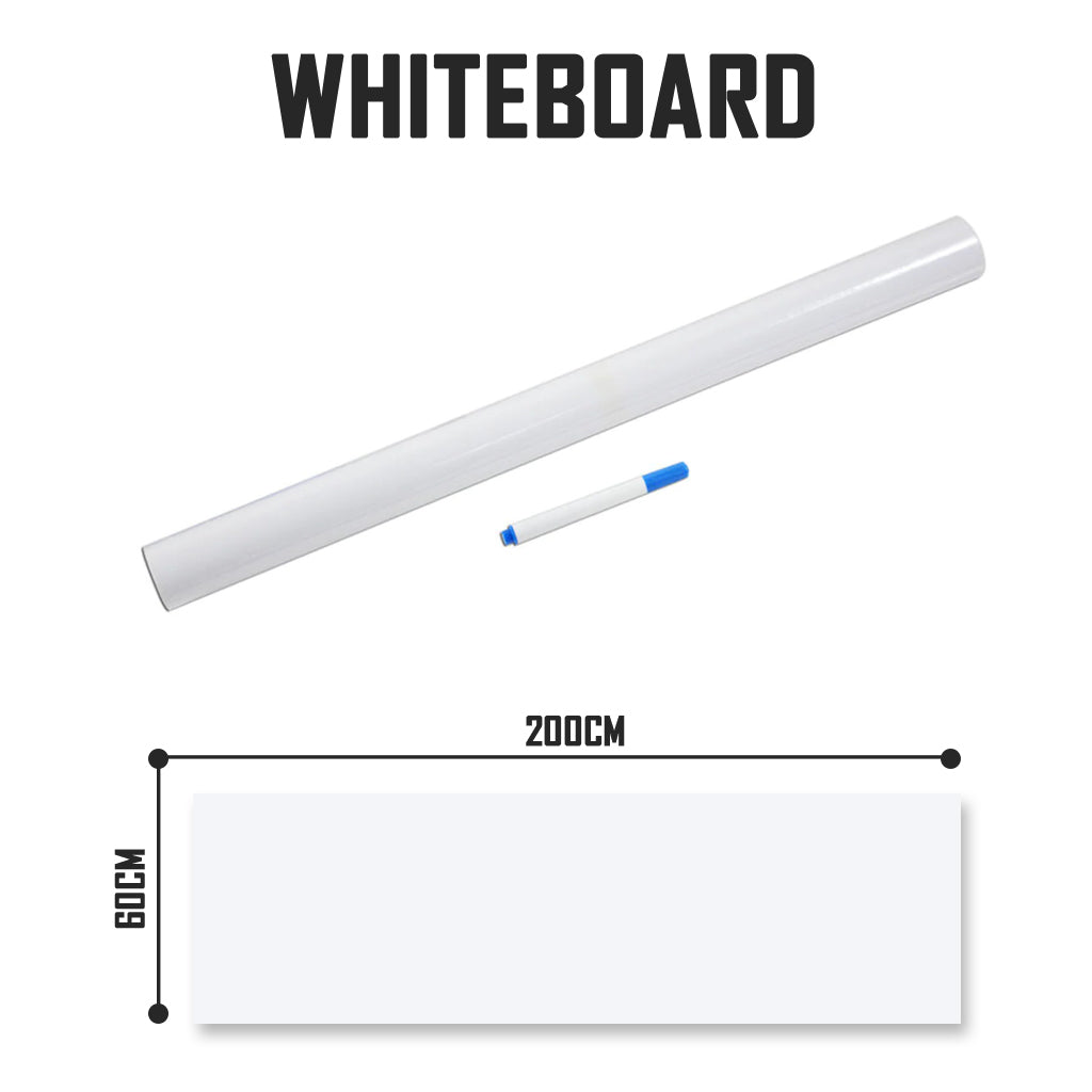 PVC Whiteboard Blackboard Wall Sticker Black White Writing Board Drawing Memo Chalk Sheet Stick School Classroom Kids