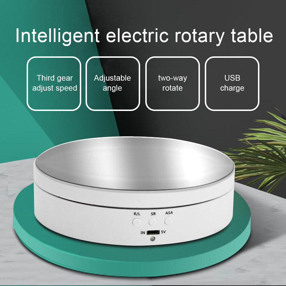 Rotating Display Stand 360 Degree Rotating Turntable Display Stand with USB Power Cable for Photography Products Jewelry