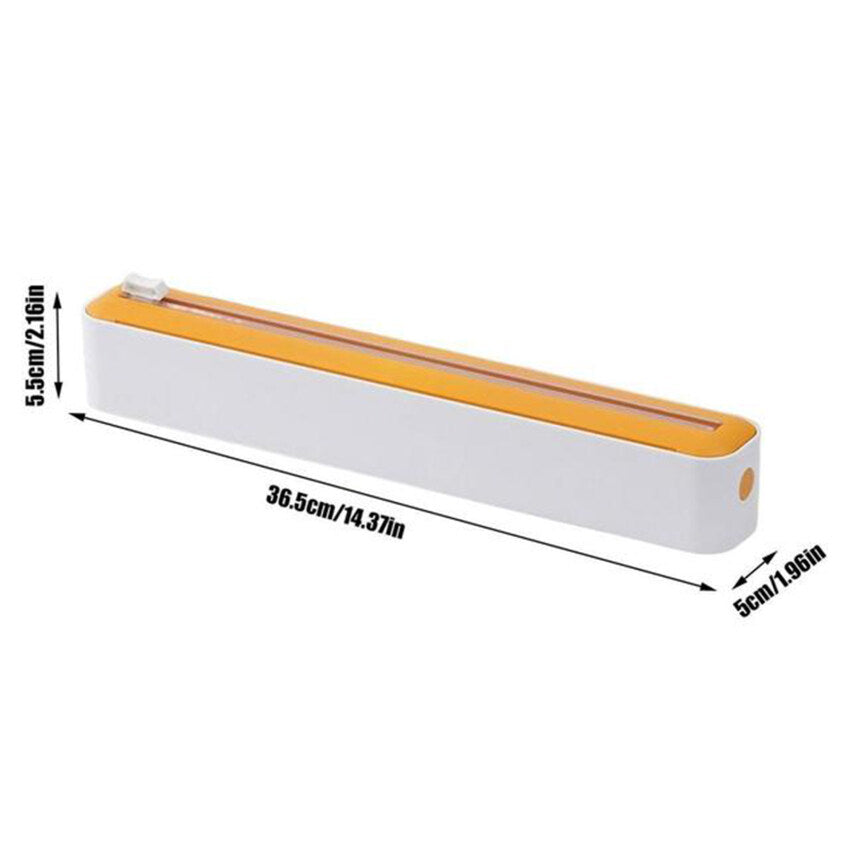2 In 1 Cling Wrap Cutter Food Wrap Dispenser Cling Film Organizer Foil Slide Cutter Kitchen Tool