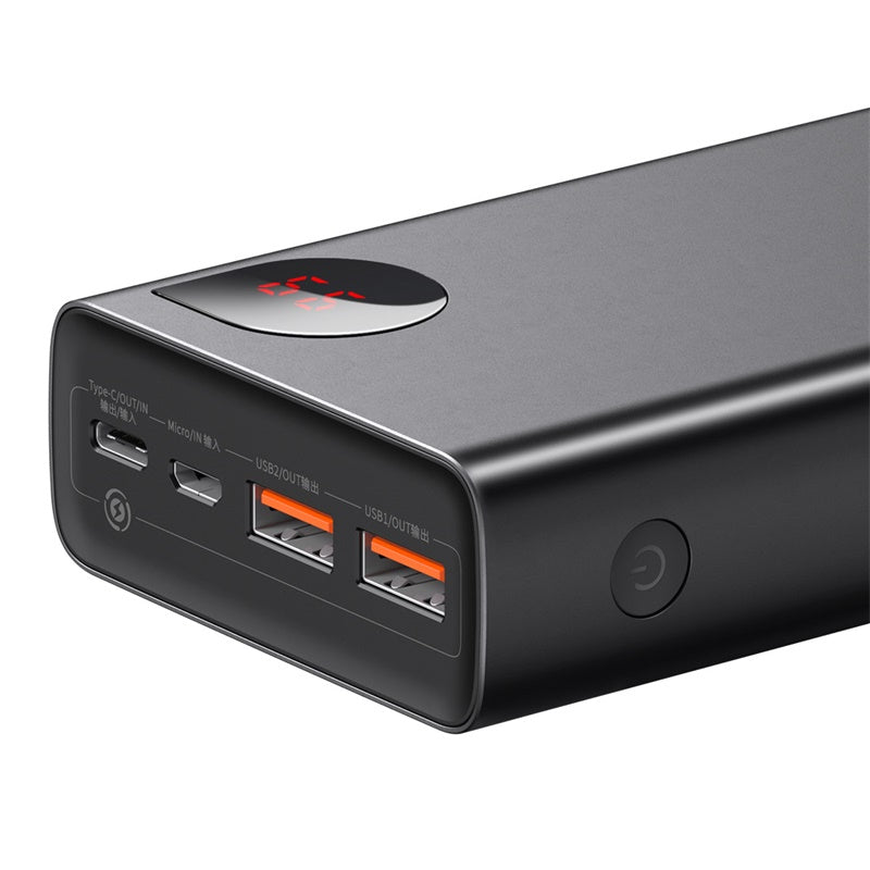 Baseus 65W 20000mAh Quick Charge Power Bank Adaman Digital Display PD3.0+QC3.0 Fast Charging Portable Power Bank