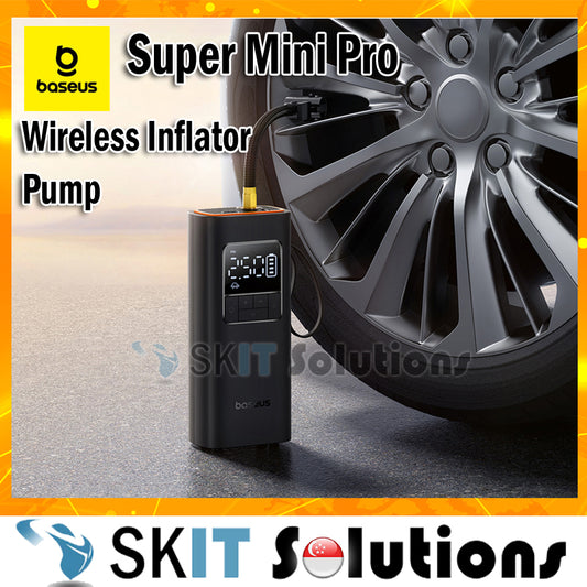 Baseus Supermini Pro Series Wireless Car Inflator 4000mAh Air Pressure Pump Compressor Tyre Tire Bicycle Bike Wheel Ball