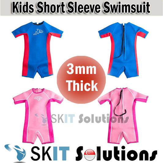 Kids Baby Thick Short Sleeve Thermal Swimwear Swim Suit 3mm Swimsuit Swimming Suit Swim Wear Clothes Costume Boy Girl