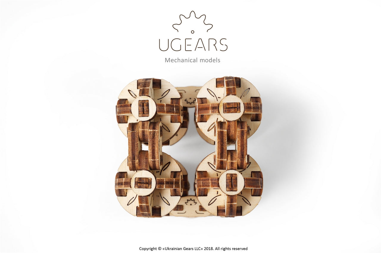 Ugears Flexi-Cubus ★Mechanical 3D Puzzle Kit Model Toys Gift Present Birthday Xmas Christmas Kids Adults