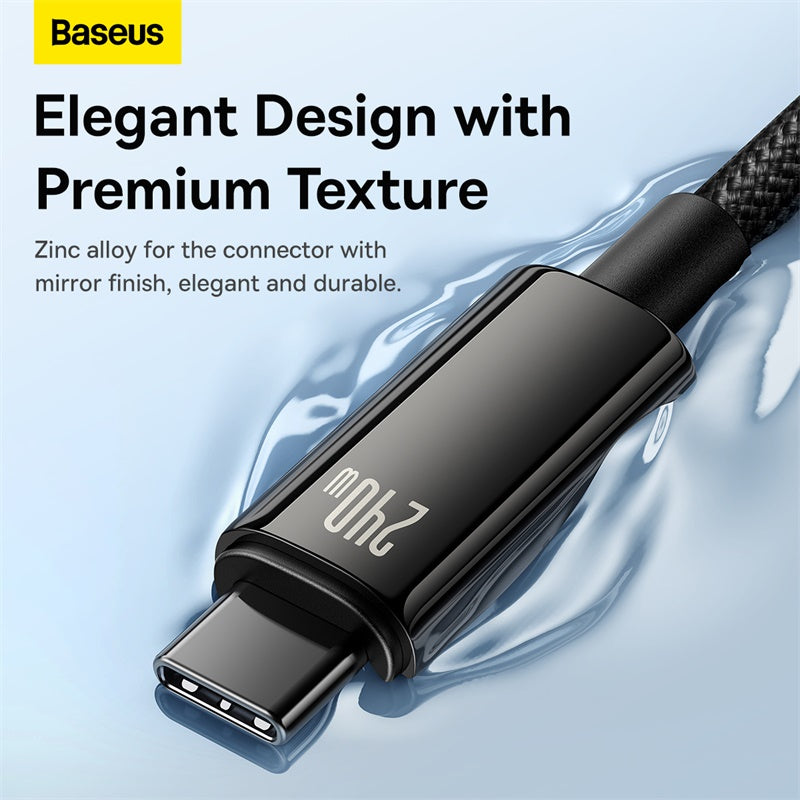 Baseus PD 3.1 240W / 100W Tungsten Gold Fast Charging Type-C to Type-C Data Cable Charger Quick Charge PD3.1 (1m/2m/3m)