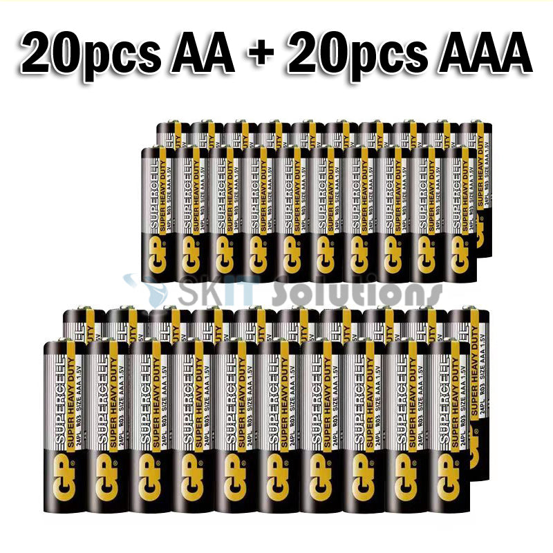 20/40/80pcs GP Supercell AA AAA Battery 1.5V Carbon Zinc Batteries for Toy Clock Remote Control Mouse
