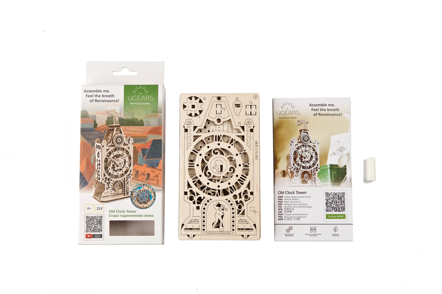 Ugears Old Clock Tower ★Mechanical 3D Puzzle Kit Model Toys Gift Present Birthday Xmas Christmas Kids Adults