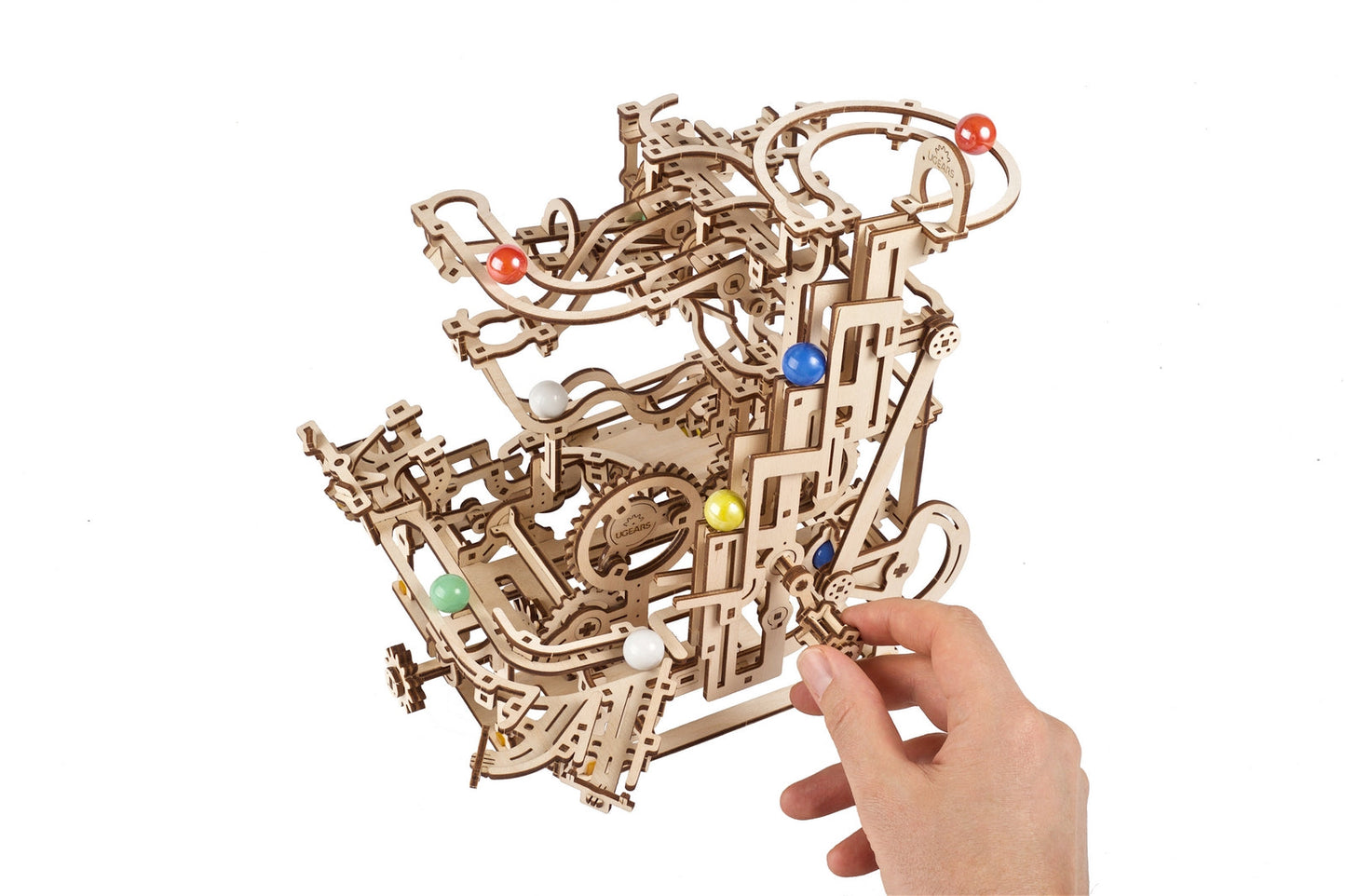 Ugears Marble Run Tiered Hoist ★Mechanical 3D Puzzle Kit Model Toys Gift Present Birthday Xmas Christmas Kids Adults